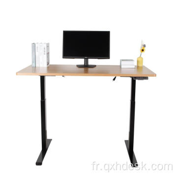 Bureau à commandes réglable en hauteur avec deux jambes